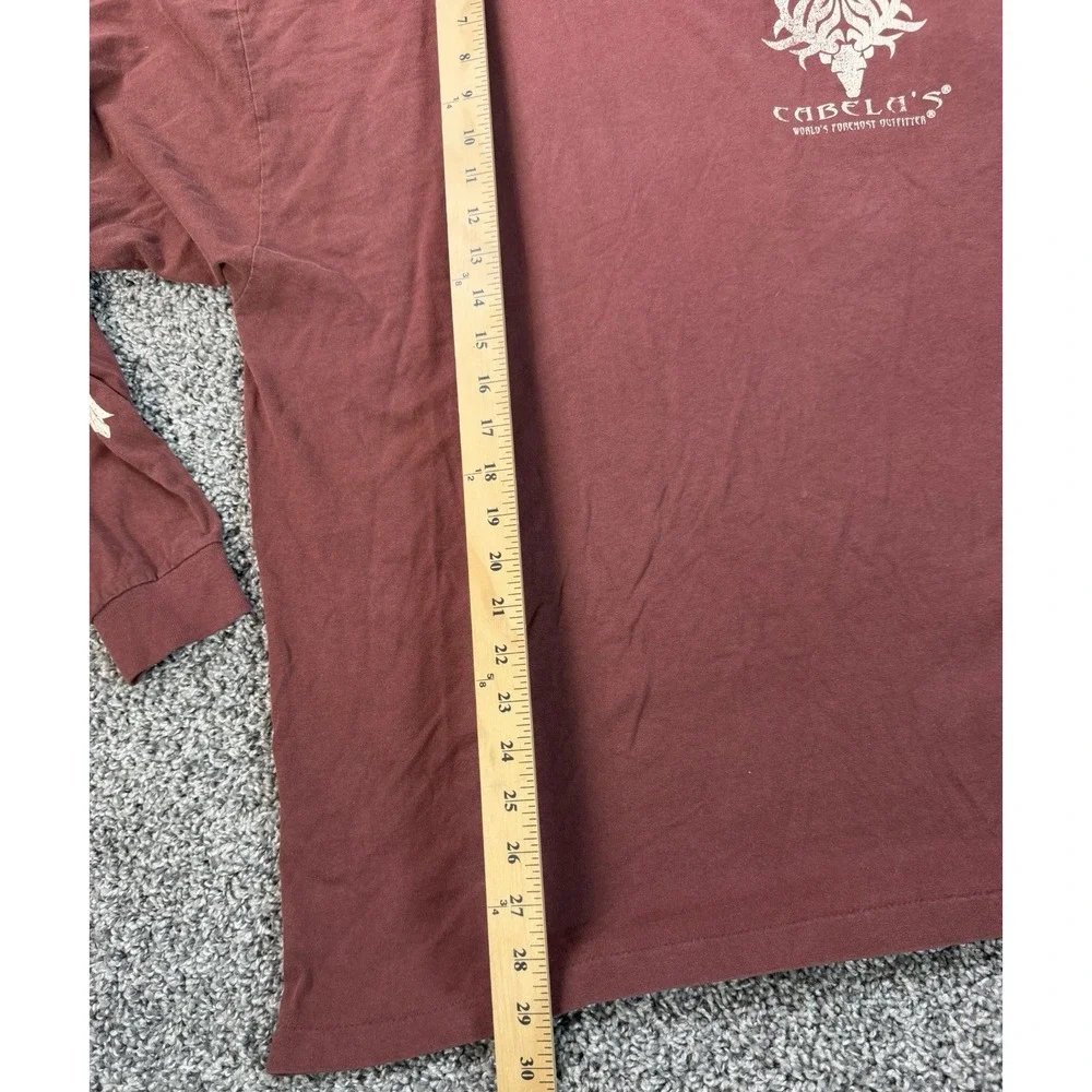 Vintage Cabela's Long Sleeve T Shirt Men's Size 2XL Red